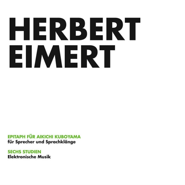 Herbert Eimert - Epitaph Fur Aikichi Kuboyama / Sechs Studien (Vinyl)