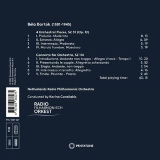 Netherlands Radio Philharmonic Orchestra / Karina Canellakis - Bartok - Concerto For Orchestra (CD)