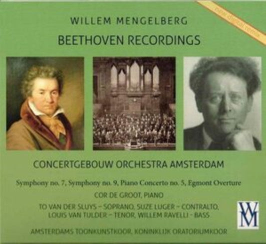 Concertgebouw Orchestra / Willem Mengelberg / Cor De Grotte - Beethoven Symphonies No.7 & 9 / Piano Concerto No.5 / Egmont Overture (CD)