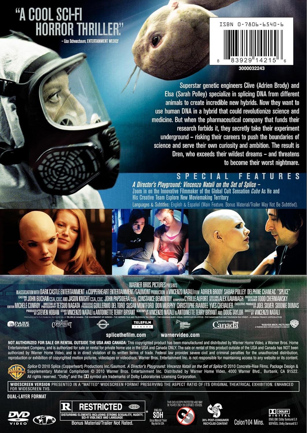 Splice (2009) (Region 1 DVD) (Second-hand)