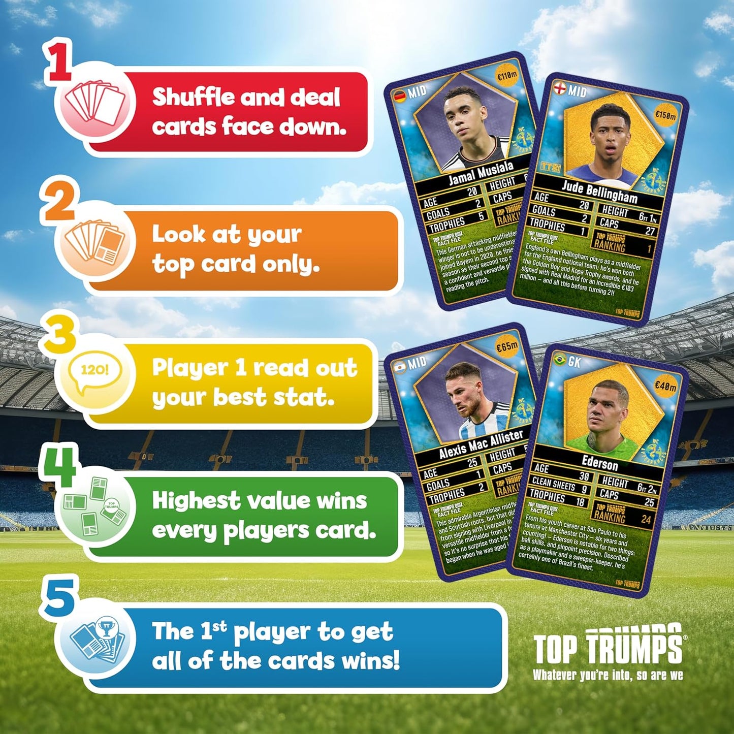 World Football Stars Top 200 Top Trumps Card Game - Starter Kit