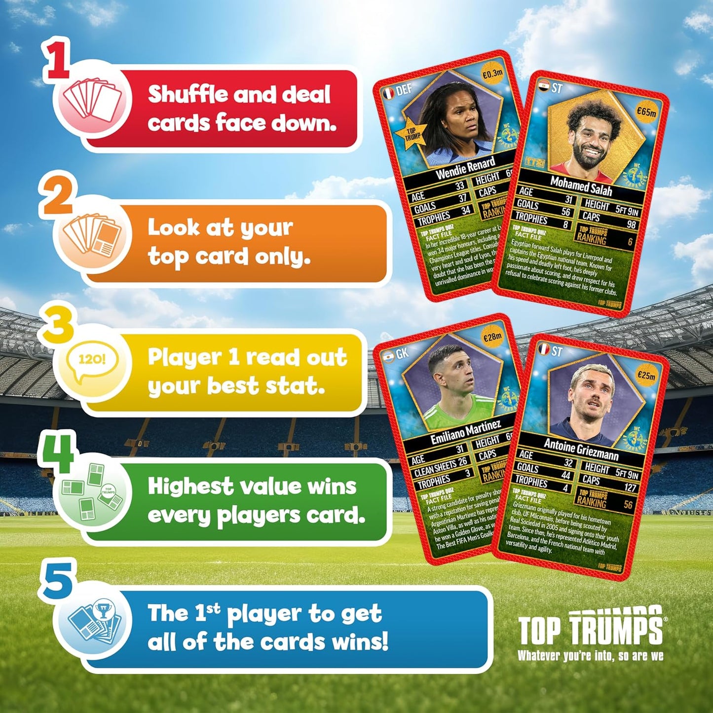 World Football Stars Top 200 Top Trumps Card Game - Pack 4