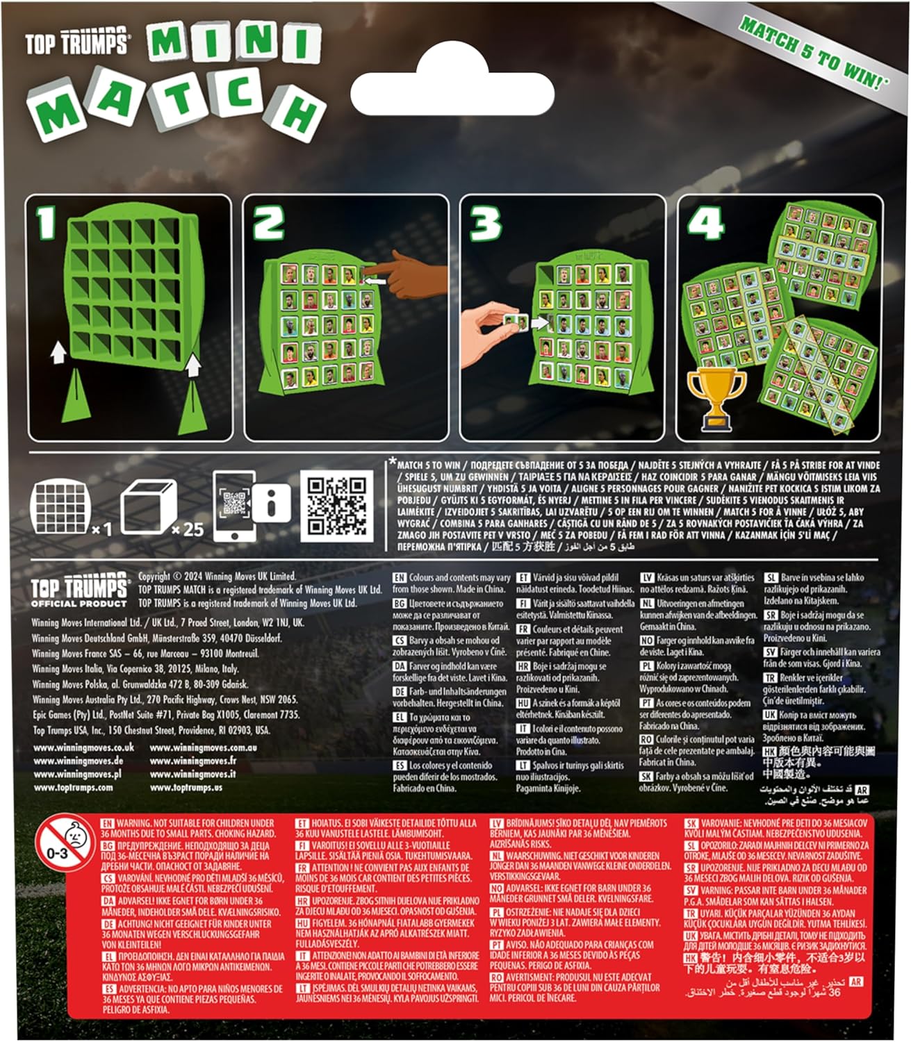 World Football Stars Top Trumps Card Game Mini Match
