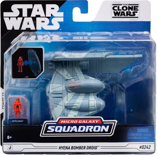 Star Wars - Micro Galaxy Medium Vehicle (5" Vehicle & Figure) Mando N1 w/ Mando - Series 11 (Hyena Bomber) (Toys)