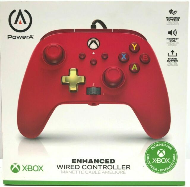 PowerA Enhanced Wired Xbox One Controller - Bold Red (Xbox One)